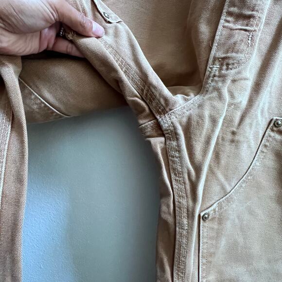 Carhartt B01 BRN Double Knee Canvas Work Pants Dungaree Fit 34x36 - Picture 4 of 7
